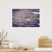 Sluiten van Cobblestone Street Poster (Keuken)