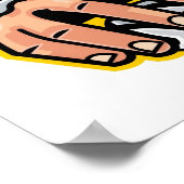 Sluiten van de hand op computermuis poster (Hoek)