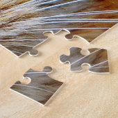 Sluiten van de Oranje Tabby Cat Eyes Legpuzzel (Zijkant)