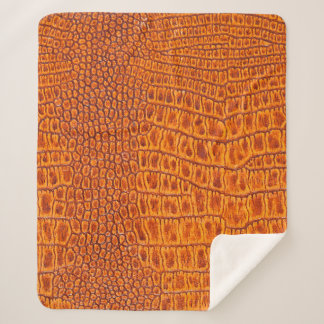 Sluiten van een bruine,  ledertextuur met een rept sherpa deken