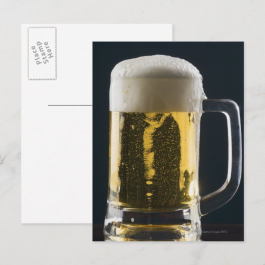 Sluiten van een glas bier briefkaart (Voorkant / Achterkant)