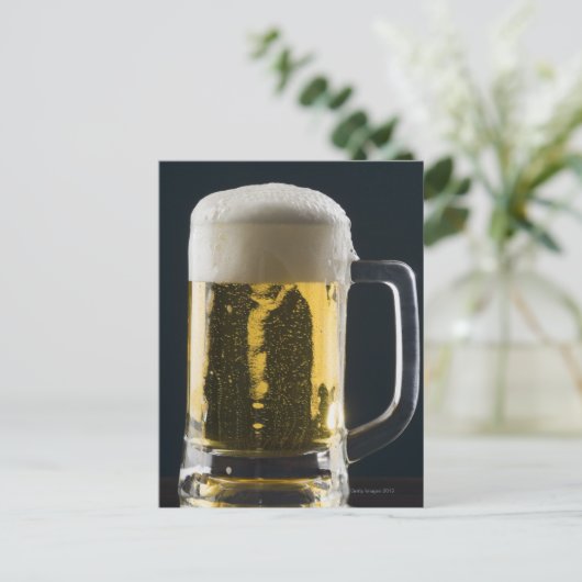 Sluiten van een glas bier briefkaart (Staand voorkant)