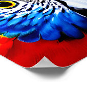 Sluiten van een kleurrijke papegaaivogel poster (Hoek)