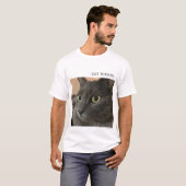 Sluiten van een mooi kattengezicht, voor kattenlie t-shirt (Voorkant volledig)