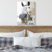 Sluiten van een paard canvas afdruk (Insitu (Slaapkamer))