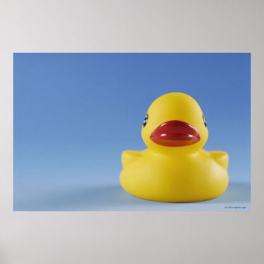 Sluiten van een rubbereend poster (Voorkant)