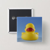Sluiten van een rubbereend vierkante button 5,1 cm (Voorkant /achterkant)