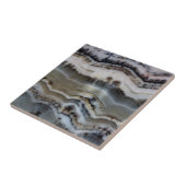 Sluiten van een Silver Lace Onyx Tegeltje (Zijkant)