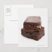 Sluiten van een stapel van twee chocoladebladeren  briefkaart (Voorkant / Achterkant)