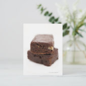 Sluiten van een stapel van twee chocoladebladeren  briefkaart (Staand voorkant)