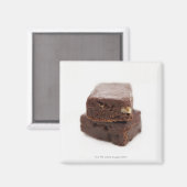 Sluiten van een stapel van twee chocoladebladeren magneet (Voorkant / Achterkant)