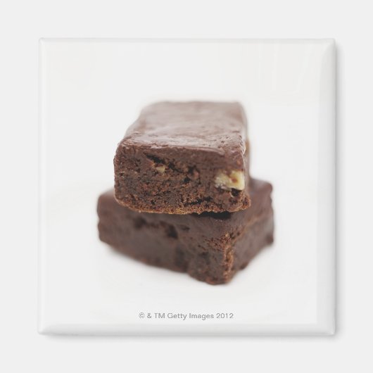 Sluiten van een stapel van twee chocoladebladeren magneet (Voorkant)