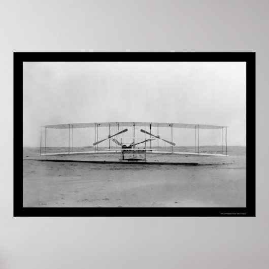 Sluiten van een vliegtuig van de gebroeders Wright Poster (Voorkant)