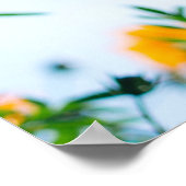 Sluiten van gele bloemen poster (Hoek)