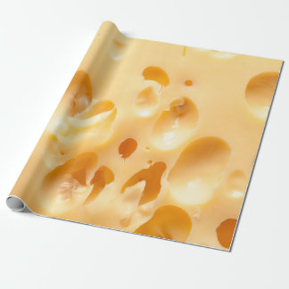 Sluiten van gele kaas. Dit bestand wordt gereinigd Cadeaupapier