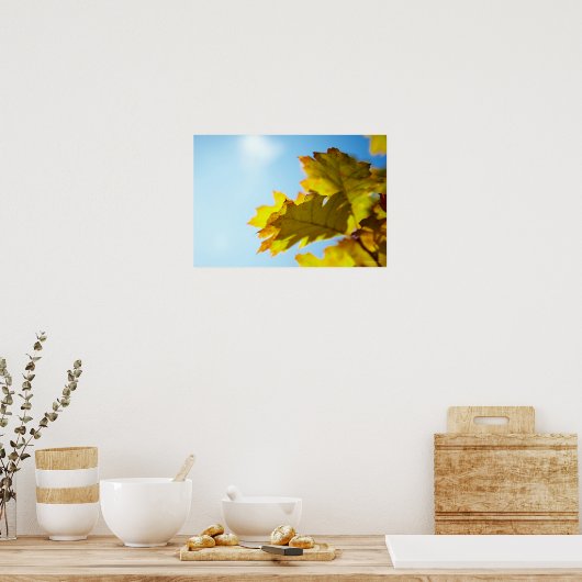 Sluiten van gele kleppen poster (Keuken)