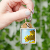 Sluiten van gele kleppen sleutelhanger (Hand)
