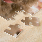 Sluiten van gouden labrador rekhondenhond legpuzzel (Zijkant)