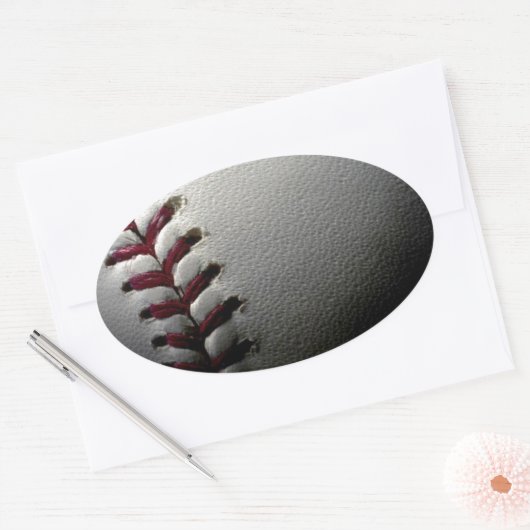 Sluiten van honkbal ovale sticker (Envelop)