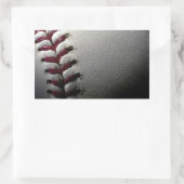 Sluiten van honkbal rechthoekige sticker (Tas)