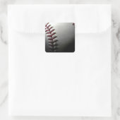 Sluiten van honkbal vierkante sticker (Tas)