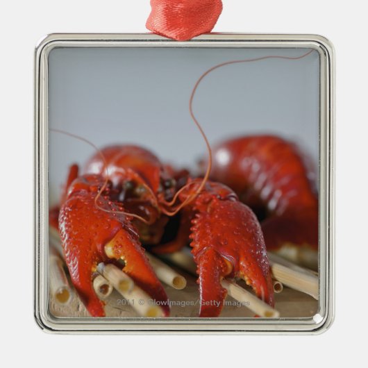 Sluiten van krab op stokken metalen ornament (Voorkant)
