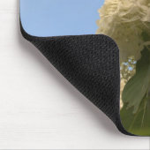 Sluiten van Limoen Hydrangeas naar sky Mousepad Muismat (Hoek)