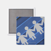 Sluiten van papierkettingpoppen magneet (Voorkant / Achterkant)