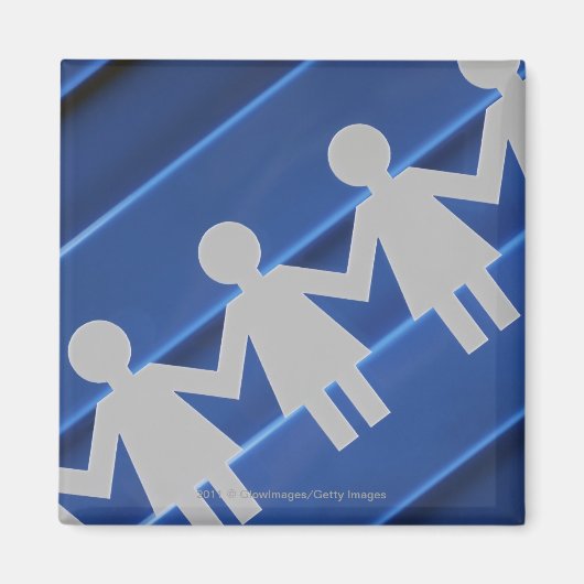 Sluiten van papierkettingpoppen magneet (Voorkant)