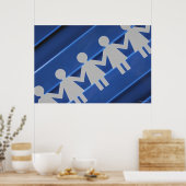 Sluiten van papierkettingpoppen poster (Keuken)