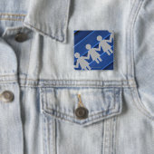 Sluiten van papierkettingpoppen vierkante button 5,1 cm (In situ)