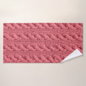 Sluiten van patroon van sweater textuur. badhanddoek (Badhanddoek)