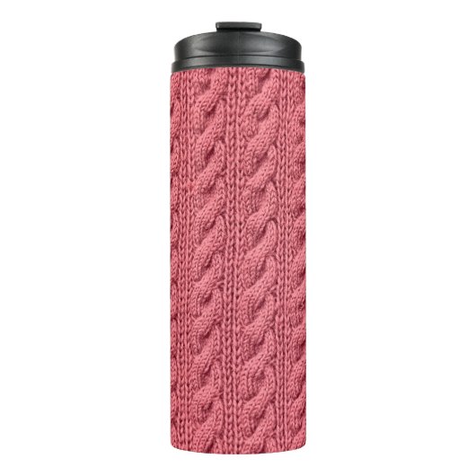 Sluiten van patroon van sweater textuur. thermosbeker (Voorkant)