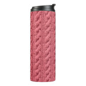 Sluiten van patroon van sweater textuur. thermosbeker (Gedraaid links)