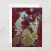 Sluiten van Red Moss Agate Slab Briefkaart (Voorkant / Achterkant)