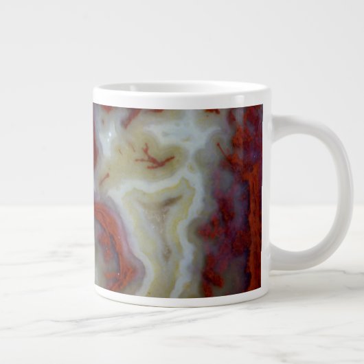 Sluiten van Red Moss Agate Slab Grote Koffiekop (Rechts)