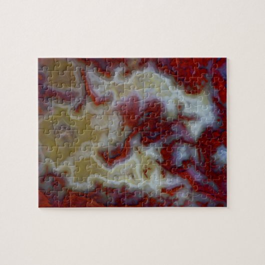 Sluiten van Red Moss Agate Slab Legpuzzel (Horizontaal)