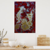 Sluiten van Red Moss Agate Slab Poster (Keuken)