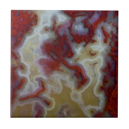 Sluiten van Red Moss Agate Slab Tegeltje (Voorkant)