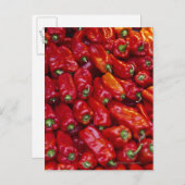 Sluiten van rode paprika's briefkaart (Voorkant / Achterkant)