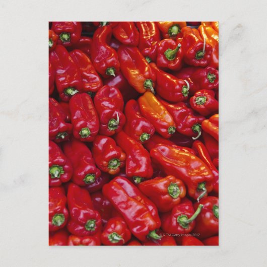 Sluiten van rode paprika's briefkaart (Voorkant)