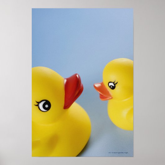 Sluiten van twee rubbereenden poster (Voorkant)