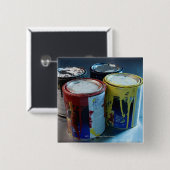 Sluiten van vier verfblikjes vierkante button 5,1 cm (Voorkant /achterkant)