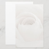 Sluiten van White Rose Petals Briefpapier (Voorkant / Achterkant)