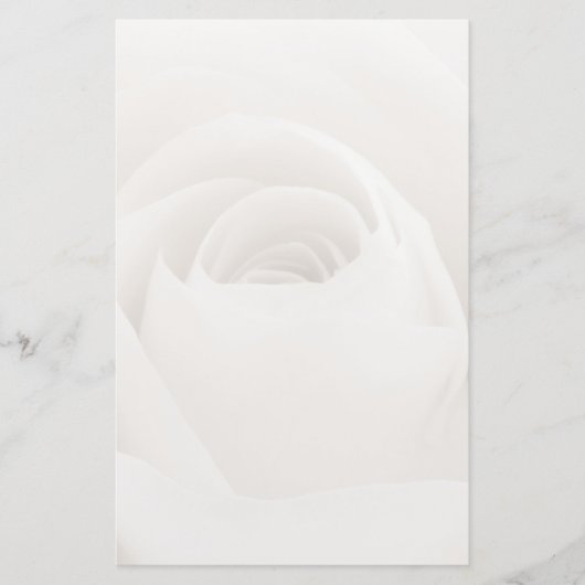 Sluiten van White Rose Petals Briefpapier (Voorkant)