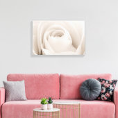 Sluiten van White Rose Petals Canvas Afdruk (Insitu (Woonkamer))