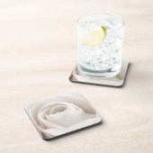 Sluiten van White Rose Petals Drankjes Onderzetter (Rechterzijde)