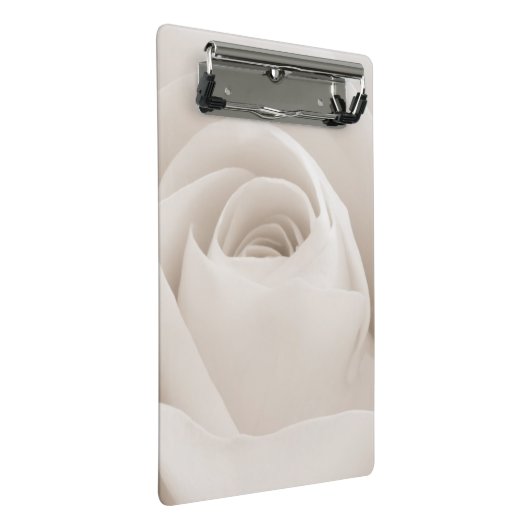 Sluiten van White Rose Petals Mini Klembord (Schuin)