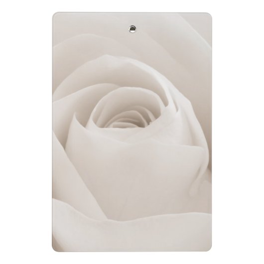 Sluiten van White Rose Petals Mini Klembord (Achterkant)