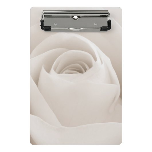 Sluiten van White Rose Petals Mini Klembord (Voorkant)